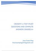 CrossFit L1 TEST STUDY Questions and Complete Answers Graded A&plus;