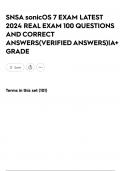 SNSA sonicOS 7 EXAM LATEST 2024 REAL EXAM 100 QUESTIONS AND CORRECT ANSWERS&lpar;VERIFIED ANSWERS&rpar;&vert;A&plus; GRADE