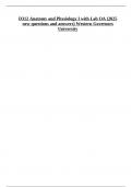 D312 Anatomy and Physiology I with Lab OA &lpar;2025 new questions and answers&rpar; Western Governors University