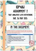 IOP4861 Assignment 2 Memo &vert; Due  26 May 2025