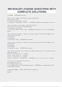 MN BOILER LICENSE QUESTIONS WITH COMPLETE SOLUTIONS