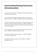 Dental Assisting Radiology Practice Exam with correct answers