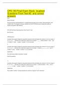 CPS 150 Final Exam Study  toughest  Questions From Test &num;2  and correct  answers 