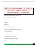 CORE EXAM NEWEST EXAM 2025 &vert; ALL QUESTIONS AND CORRECT ANSWERS &vert; GRADED A&plus; &vert; VERIFIED ANSWERS &vert; LATEST VERSION