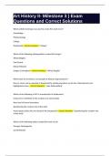 Art History II- Milestone 3 &rpar; Exam Questions and Correct Solutions