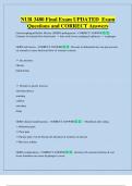 NUR 3480 Final Exam UPDATED  Exam  Questions and CORRECT Answers 