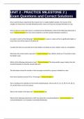UNIT 2 - PRACTICE MILESTONE 2 &rpar; Exam Questions and Correct Solutions