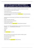 Project Management MILESTONE 3 &rpar; Exam Questions and Correct Solutions&period;