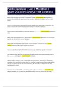 Public Speaking - Unit 3 Milestone &rpar; Exam Questions and Correct Solutions&period;