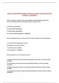 ADULT ECHOCARDIOGRAPHY PRACTICE EXAM 1 QUESTIONS AND CORRECT ANSWERS&excl;&excl;