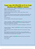 Exam 3 pnu 128 UPDATED ACTUAL Exam  Questions and CORRECT Answers 