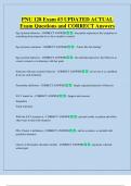 PNU 128 Exam &num;3 UPDATED ACTUAL  Exam Questions and CORRECT Answers