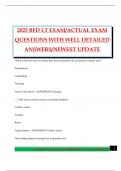 2025 BFD LT EXAM&sol;ACTUAL EXAM QUESTIONS WITH WELL DETAILED ANSWERS&sol;NEWEST UPDATE