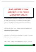 &lpar;DAO&rpar; MODULE 15 EXAM QUESTIONS WITH PASSED ANS&sol;NEWEST UPDATE