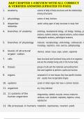 A&P CHAPTER 1-4 REVIEW WITH ALL CORRECT & VERIFIED ANSWERS &lpar;UPDATED TO PASS&rpar;
