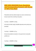 ENR 3200 2025&sol;2026 Exam Questions  and Corresponding Answers with Surety  of 100&percnt; Pass Mark