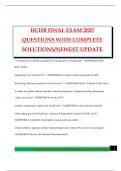 HCHB FINAL EXAM 2025 QUESTIONS WITH COMPLETE SOLUTIONS&sol;NEWEST UPDATE