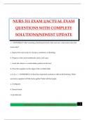 NURS 311 EXAM 1&sol;ACTUAL EXAM QUESTIONS WITH COMPLETE SOLUTIONS&sol;NEWEST UPDATE