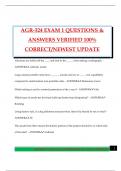 AGR-324 EXAM 1 QUESTIONS & ANSWERS VERIFIED 100&percnt; CORRECT&sol;NEWEST UPDATE