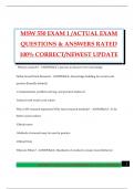 MSW 550 EXAM 1 &sol;ACTUAL EXAM QUESTIONS & ANSWERS RATED 100&percnt; CORRECT&sol;NEWEST UPDATE