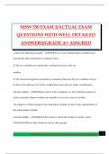 MSW 550 EXAM 3&sol;ACTUAL EXAM QUESTIONS WITH WELL DETAILED ANSWERS&sol;GRADE A&plus; ASSURED