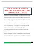 MSW 550 - EXAM 2 &vert; ACTUAL EXAM QUESTIONS &vert; WITH COMPLETE SOLUTIONS SCORED A&plus;&sol;GRADE A&plus; ASSURED