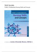 Test Bank - Timby's Fundamental Nursing Skills and Concepts 13th Edition &lpar; Loretta A Donnelly-Moreno&comma; 2025&rpar; All Chapters 1-38&vert; Newest Edition