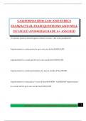CALIFORNIA RDH LAW AND ETHICS EXAM&sol;ACTUAL EXAM QUESTIONS AND WELL DETAILED ANSWERS&sol;GRADE A&plus; ASSURED