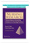 Test Bank Nursing Research Generating and Assessing Evidence for Nursing Practice 11th Edition by Denise Polit & Cheryl Beck &comma; ISBN&colon;9781975110642 Chapters 1-33 &vert;Complete Guide A&plus;&vert;