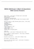 NRSG 2220-Exam 1 &lpar;Mod 1-5&rpar; Questions With Correct Answers