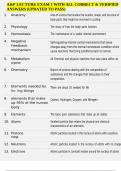 A&P LECTURE EXAM 1 WITH ALL CORRECT & VERIFIED ANSWERS &lpar;UPDATED TO PASS&rpar;