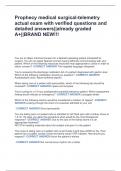 Prophecy medical surgical-telemetry actual exam with verified questions and detailed answers&vert;&vert;already graded A&plus;&vert;&vert;BRAND NEW&excl;&excl;&excl;