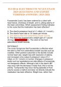 FLUID & ELECTROLYTE NCLEX EXAM 2025 QUESTIONS AND EXPERT VERIFIED ANSWERS &vert; 2025-2026