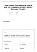 D564 Theories of Personality OA REVIEW NEW QUESTIONS AND ANSWERS Western Governors University