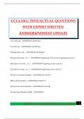 UCLA EKG TEST&sol;ACTUAL QUESTIONS WITH EXPERT WRITTEN ANSWERS&sol;NEWEST UPDATE