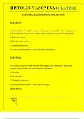  HISTOLOGY ASCP EXAM QUESTIONS AND ANSWERS 2025