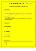  GCU BIO202 EXAM 1 QUESTIONS AND ANSWERS 2025