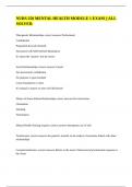 NURS 250 MENTAL HEALTH MODULE 1 EXAM &vert;&vert; ALL SOLVED&period;