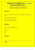  ASSISTANT PRODUCE MANAGER EXAM QUESTIONS AND ANSWERS 2025