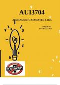 AUI3704 Assessment 4 Semester 1 2025