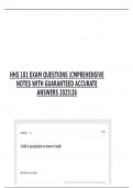 HHS 101 EXAM QUESTIONS &vert;CMPREHENSIVE NOTES WITH GUARANTEED ACCURATE ANSWERS 202526 