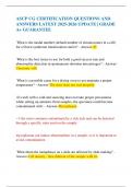 ASCP CG CERTIFICATION QUESTIONS AND ANSWERS LATEST 2025-2026 UPDATE &vert; GRADE A&plus; GUARANTEE