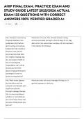 AHIP FINAL EXAM&comma; PRACTICE EXAM AND STUDY GUIDE LATEST 2025&lowbar;2026 ACTUAL EXAM 135 QUESTIONS WITH CORRECT ANSWERS 100- VERIFIED GRADED A&plus;