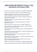 ABALAUSKI AIR ASSAULT Phase 1 Test  &lpar;questions and answer&rpar; 2024