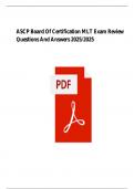 MLT ASCP BOARD EXAM LATEST ACTUAL EXAM 100 QUESTIONS AND CORRECT DETAILED ANSWERS WITH RATIONALES
