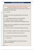 PSI National Exam for Real Estate Questions with  Detailed Verified Answers for Accuracy
