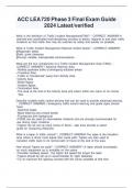 ACC LEA 720 Phase 3 Final Exam Guide 2024 Latest&sol;verified