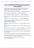 ACC LEA Exam 2024 Updated questions and answers