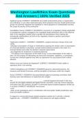 Washington Law&sol;Ethics Exam Questions And Answers &vert; 100&percnt; Verified 2025