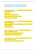 GCU BIO202 EXAM 1 QUESTIONS AND ANSWERS LATEST 2025-2026 UPDATE